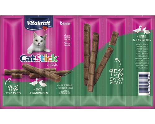 Vitakraft Katzensnack Cat- Stick Mini Ente & Kaninchen
