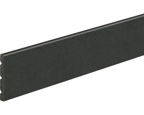 Plinthe PVC noir plaxée 7,6x67,6x2400 mm