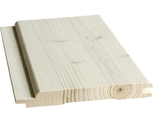 Profilé Softline épicéa "A" blanc 3000 x 146 x 18,5 mm Bois de profil en bois