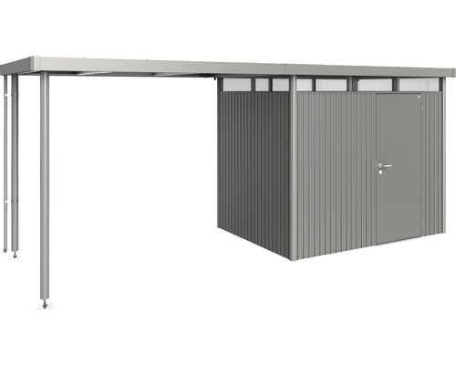 Abri de jardin en métal avec auvent