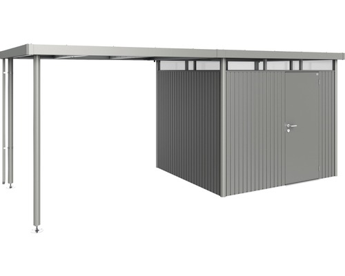 Geräteschuppen mit Unterstand aus Metall