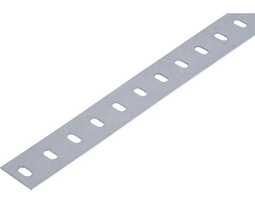 Conceptor Flachstange gelocht verzinkt 35x1 mm, 2m Lochband aus Metall mit länglichen Löchern