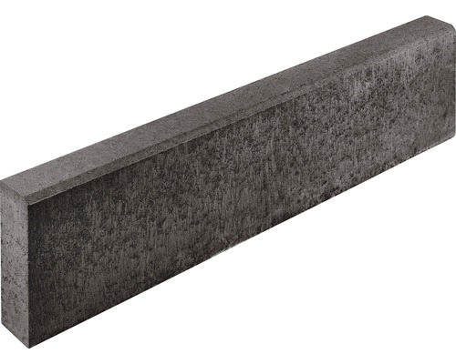 Béton bordure profonde anthracite unilatéral chanfreiné 100x8x25 cm