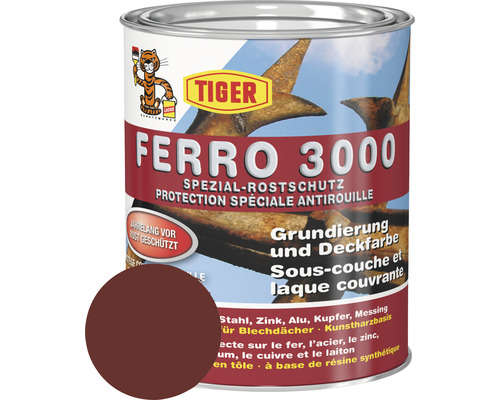 Tiger Ferro 3000 RAL 7016 gris anthracite 750 ml Tiger Ferro 3000 antirouille primaire et laque couvrante pot