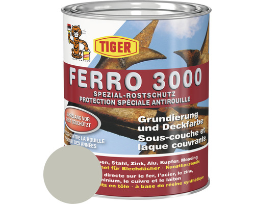 Tiger Ferro 3000 ca. RAL 9006 alu blanc 750 ml Tiger Ferro 3000 antirouille, primaire et peinture de finition