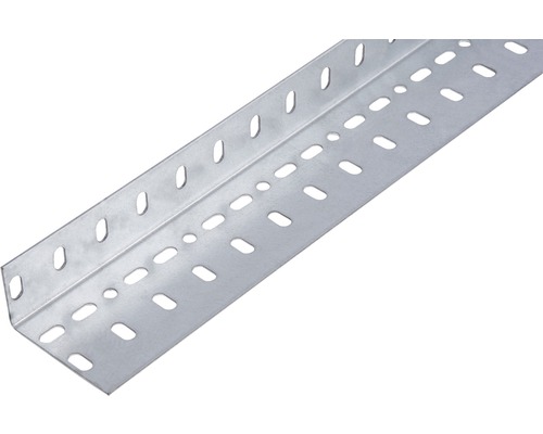 Profilé d'angle Conceptor perforé galvanisé 60x35x1 mm, 2m Équerre de montage perforée en métal