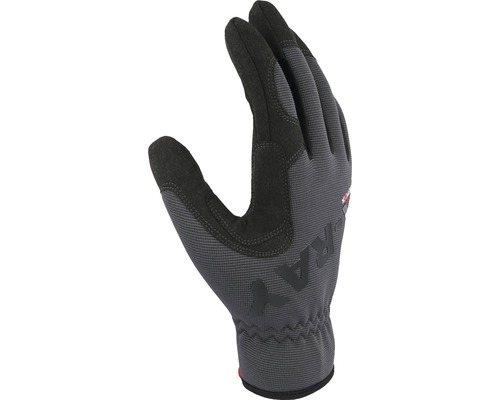 Un gant de travail gris et noir unique.