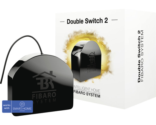 Relais Fibaro Double Switch 2 avec fonction de répétition, compatible avec SMART HOME by hornbach