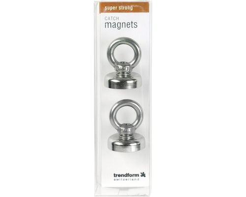 Zwei Super Strong Catch Magnete in Verpackung