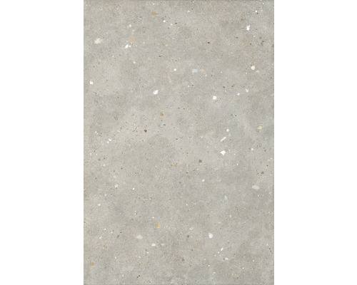 Carreau de sol gris avec décor en pierre