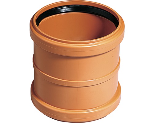 KG Doppelmuffe DN 110 mm Abwasserrohrmuffe aus Kunststoff