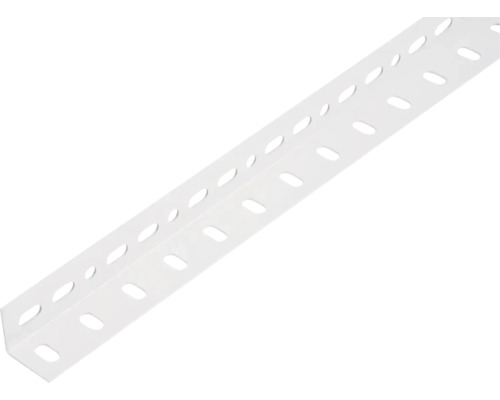 Profilé d'angle Conceptor perforé blanc 25x25x1 mm, 2m