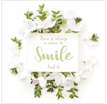 Tableau sur verre Smile 20x20 cm