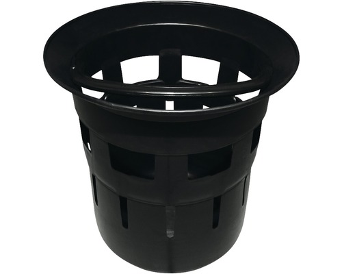 Schmutzfänger für Schacht DN 315 mm Schwarzer Pflanzkorb aus Kunststoff