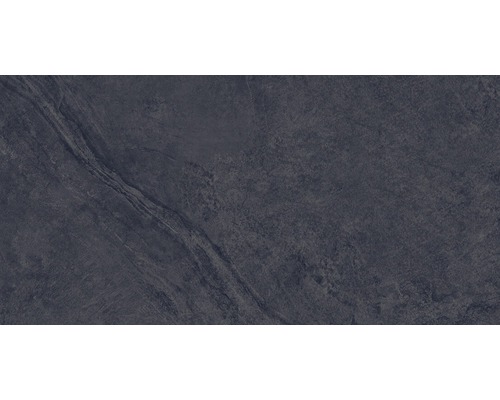 Feinsteinzeug Wand- und Bodenfliese Onyx schwarz glas. pol. rekt. 30x60 cm