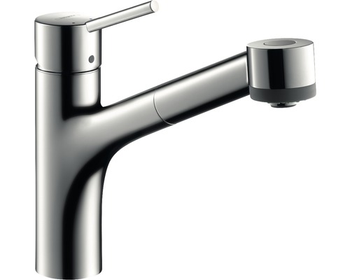 Mitigeur de cuisine monocommande hansgrohe Talis S avec douchette extractible pour chauffe-eaux ouverts 32842000