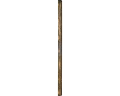 Poteau en pin 7x7x185 cm brun décapé