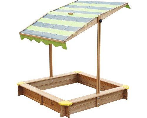 Bac à sable en bois avec toit solaire réglable