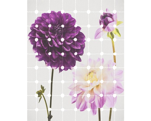 Papier peint panoramique intissé 6006A-VD2 Flowers & Dots 2 pces 200 x 250 cm