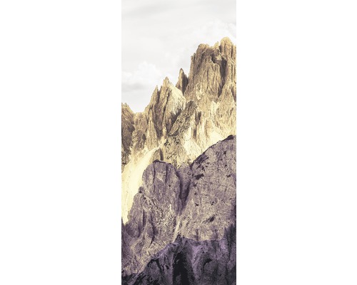 Papier peint panoramique intissé 6008B-VD1 Peaks Color Panel 1 pce 100 x 250 cm Gros plan d''une chaîne de montagnes.