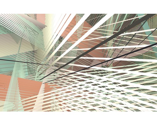 Papier peint panoramique intissé 6011A-VD4 Infinity Space Grid Autumn 4 pces 400 x 250 cm