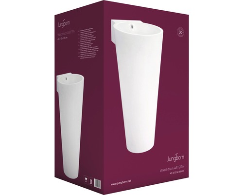 Emballage d''un lavabo Jungborn Astera de dimensions 43 x 52 x 85 cm