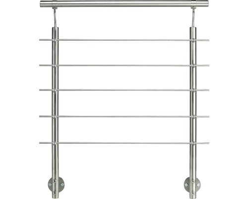 Geländer aus Edelstahl mit horizontalen Füllstäben