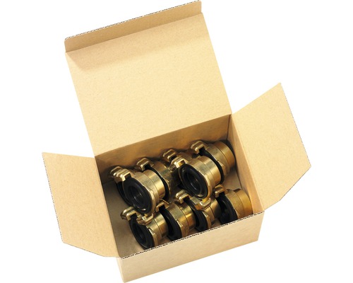 Gewindestück GEKA IG G3/4" MS PROFIPACK, 10 Stück Offener Karton mit Storz Kupplungen