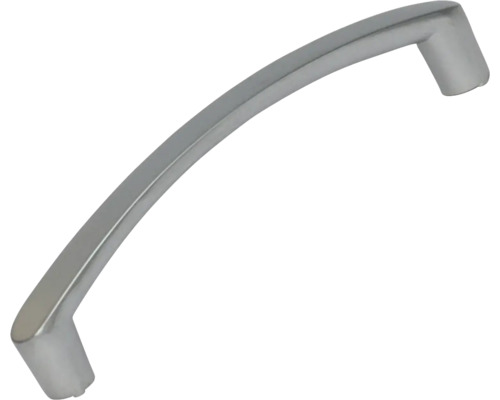 Poignée à étrier 105 mm métal mat-chrome Distance entre les trous 96 mm Poignée de meuble arquée en métal
