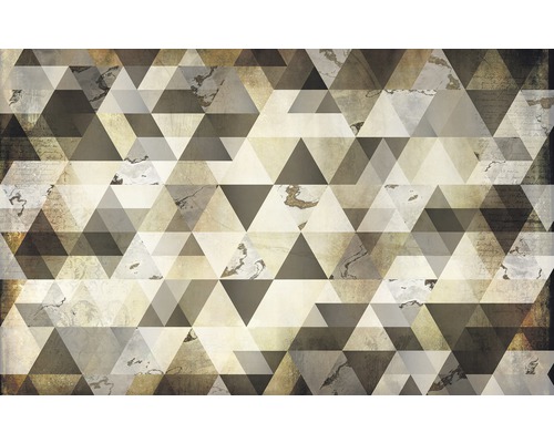 Papier peint panoramique intissé 6025A-VD4 Infinity Enigma 4 pces 400 x 250 cm Papier peint avec motif triangulaire en différentes textures