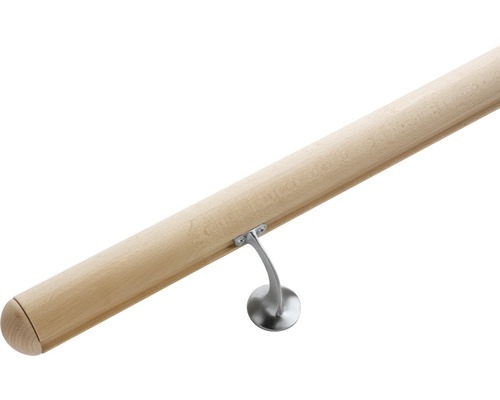 Main courante en bois avec support pour escaliers