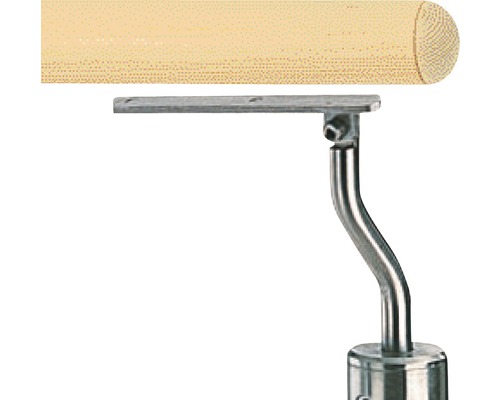 Holzhandlauf mit Edelstahlhalterung für Treppen