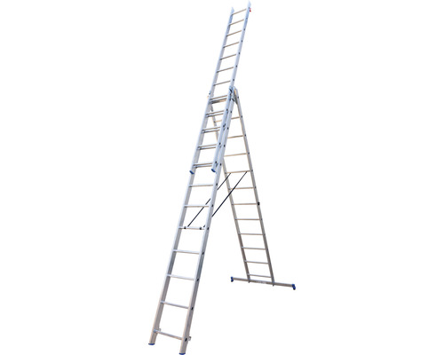WERNER Mehrzweckleiter Anlege-Steh-oder Schiebeleiter Aluminium 3-teilig 3 x 12 Sprossen Arbeitshöhe 8,15 m WERNER Mehrzweckleiter Anlege-Steh-oder Schiebeleiter Aluminium 3-teilig 3 x 12 Sprossen Arbeitshöhe 8,15 m