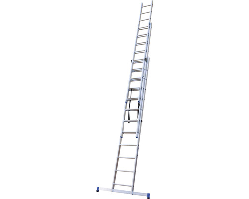 Échelle coulissante en aluminium en position déployée