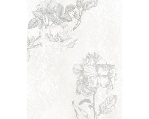Papier peint panoramique intissé 6032A-VD2 Baroque Grey 2 pces 200 x 250 cm Papier peint à motif floral de roses