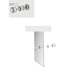 Schéma de montage pour fixation de miroir