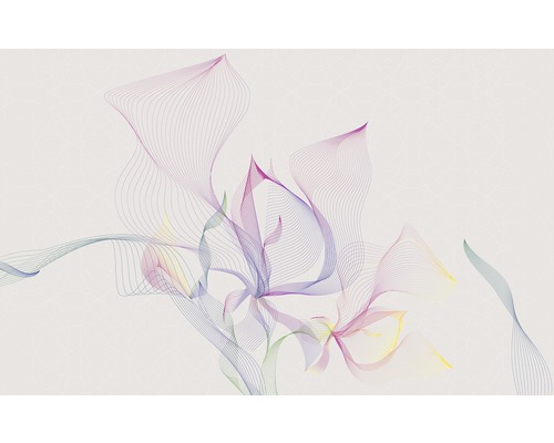 Papier peint panoramique intissé 6039A-VD4 Infinity Spring Leaves 4 pces 400 x 250 cm