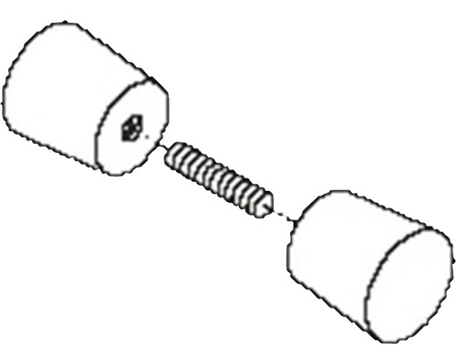 Schéma d''un butoir de porte avec ressort