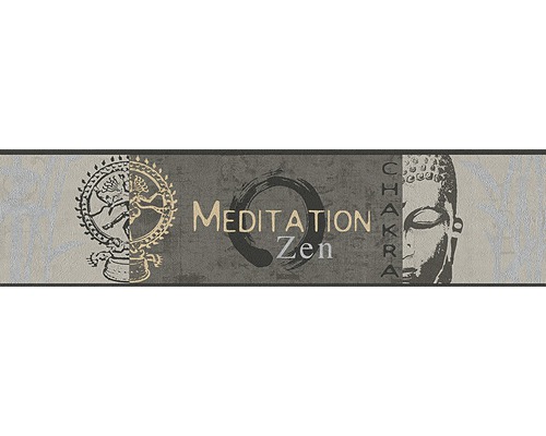 Frise 94314-1 Only Borders motif asiatique 5 m x 13 cm Image de méditation et de zen