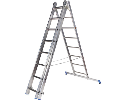 échelle multifonctionnelle en aluminium en configuration en A