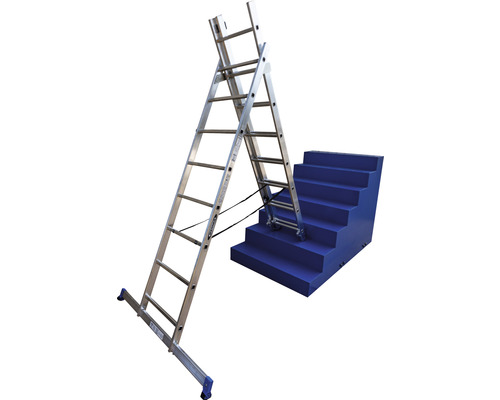 Escabeau d''escalier en aluminium en utilisation