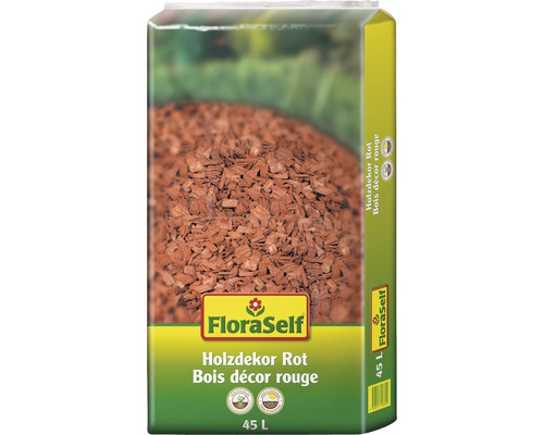 Décor bois 10-40 mm FloraSelf® rouge, 45 l