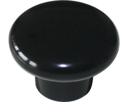 Bouton de meuble Ø 34 mm plastique noir