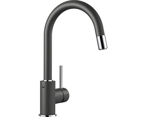 Robinet de cuisine haute pression Blanco MIDA-S look Silgarnit anthracite 521455 Robinet de cuisine avec col de cygne