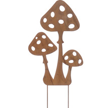 Dekorative Gartenfigur aus Metall mit Pilzmotiv
