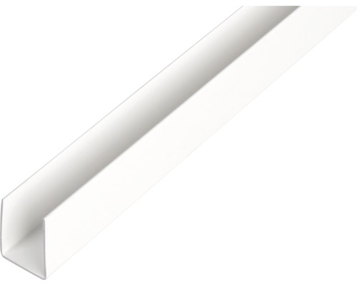 Profilé en U PVC blanc 12 x 10 x 1 mm x 1 mm , 2,6 m
