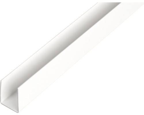 Profilé en U PVC blanc 18 x 10 x 1 mm x 1 mm , 2,6 m