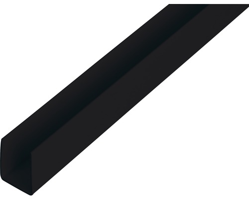 U-Profil schwarz 21 x 10 x 1 x 1 mm 2,6 m