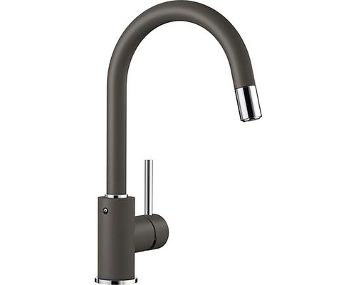 Robinet de cuisine haute pression Blanco MIDA-S look Silgarnit café 521461 Robinet de cuisine avec bec haut