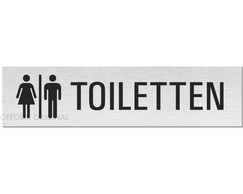 Plaque d'avertissement Toilettes 160x40mm